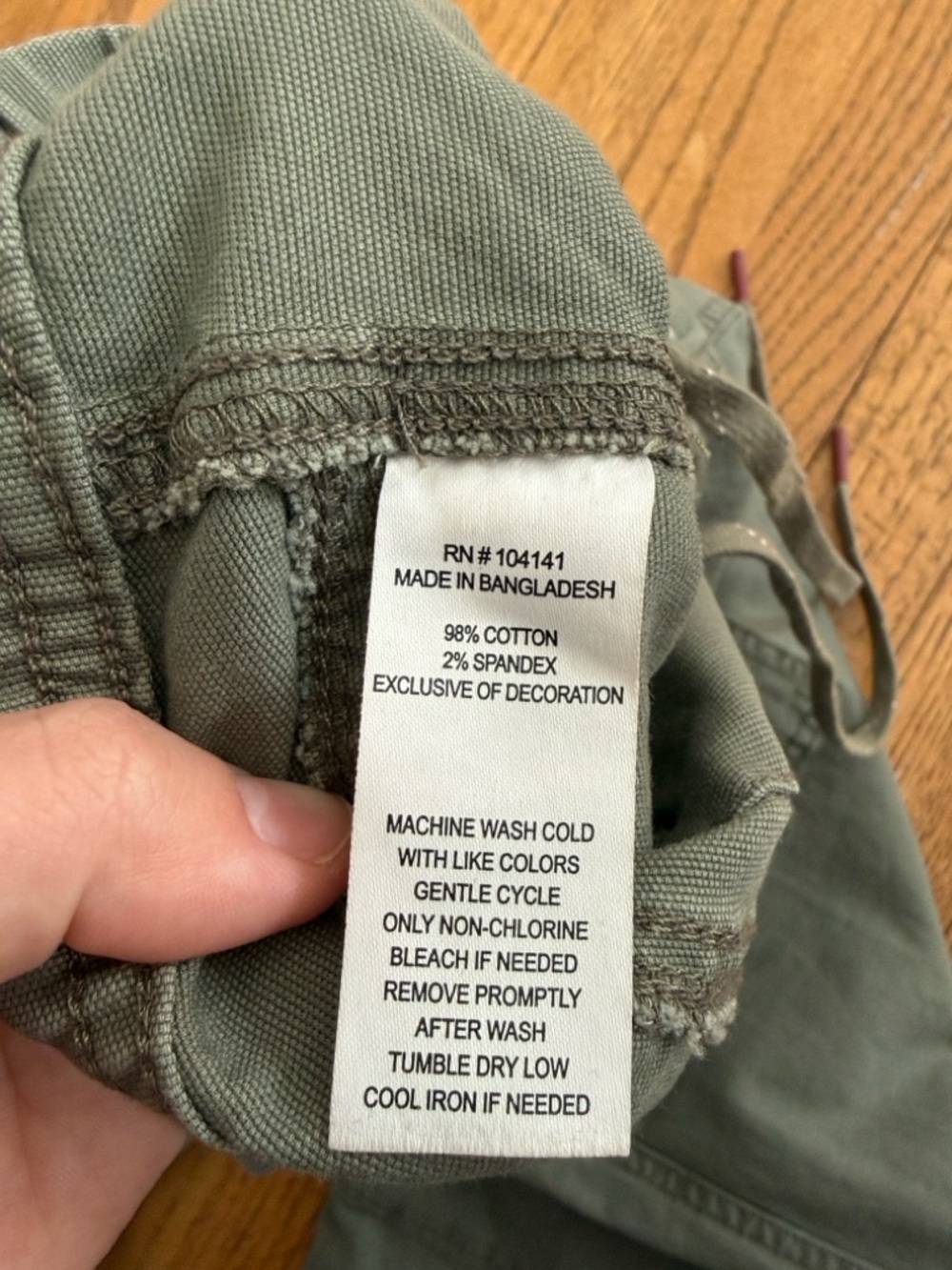 Alpine Design Olive Green Jogger Pants Size L Elastic Waist Utility Casual - Picture 10 of 10